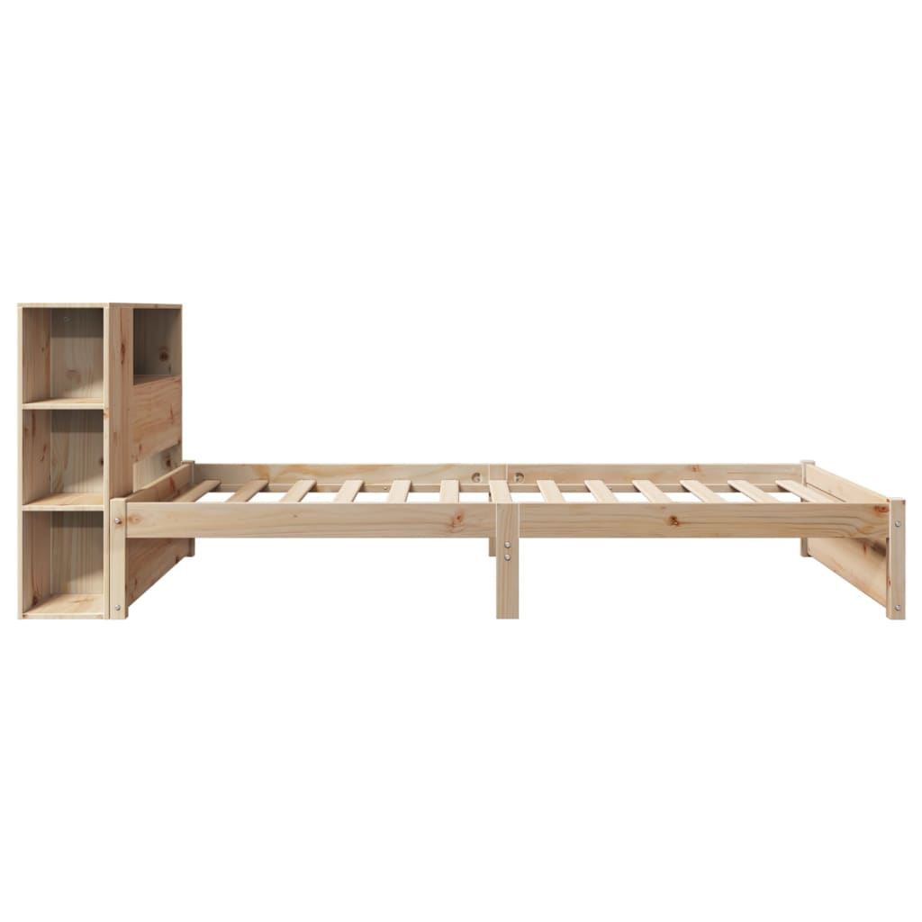 Lit bibliothèque sans matelas 75x190 cm bois de pin massif - XIOS