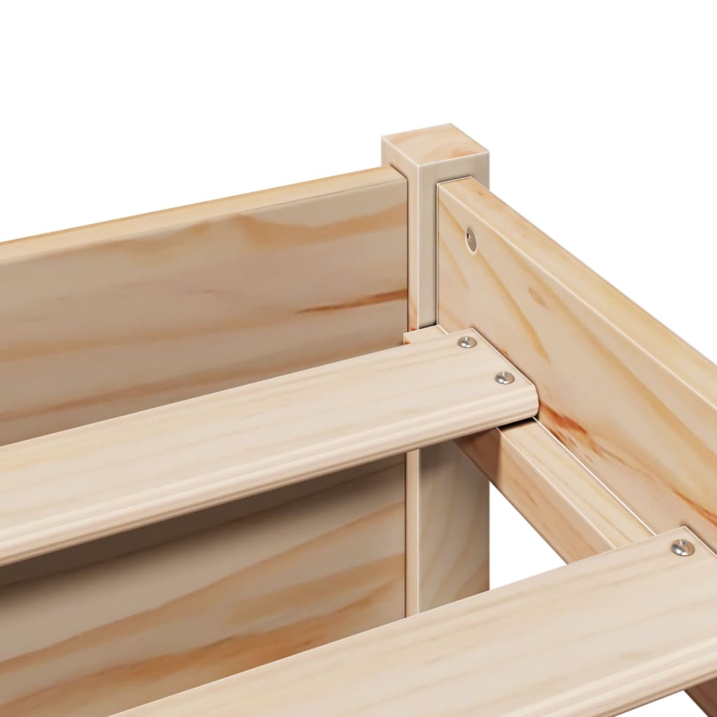 Lit bibliothèque sans matelas 150x200 cm bois massif de pin - XIOS