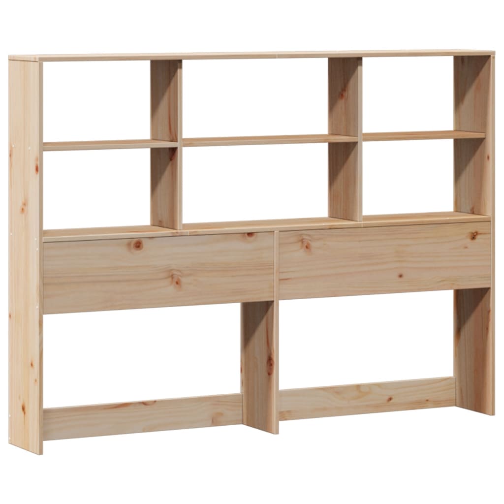 Lit bibliothèque sans matelas 160x200 cm bois massif de pin - XIOS