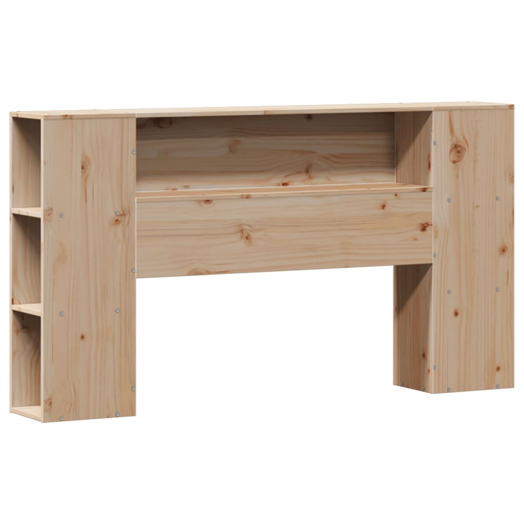 Lit bibliothèque sans matelas 120x190 cm bois de pin massif - XIOS