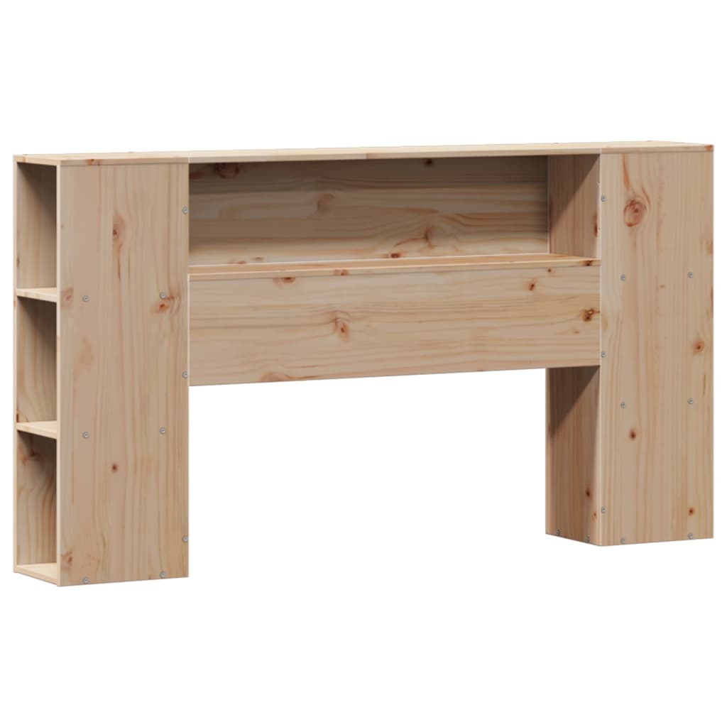 Lit bibliothèque sans matelas 135x190 cm bois de pin massif - XIOS