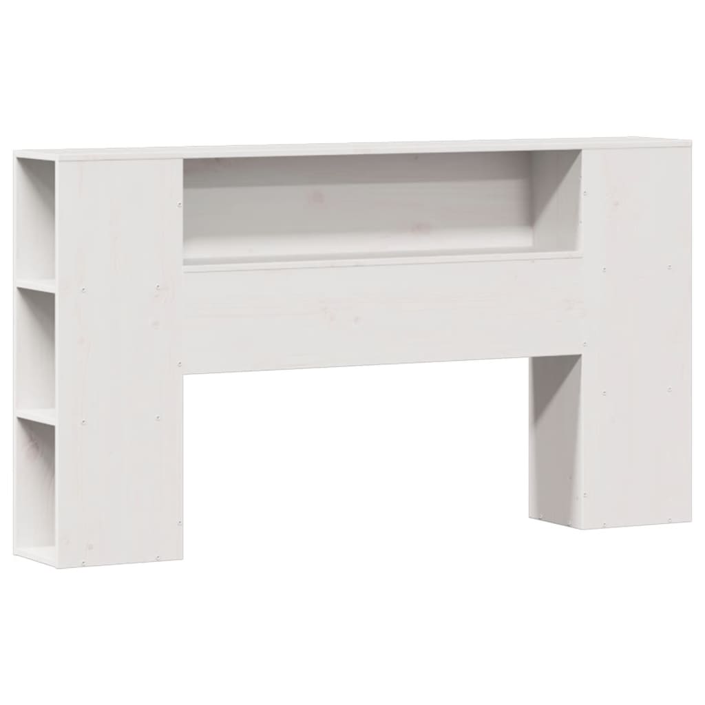 Lit bibliothèque sans matelas blanc 120x200 cm bois pin massif - XIOS