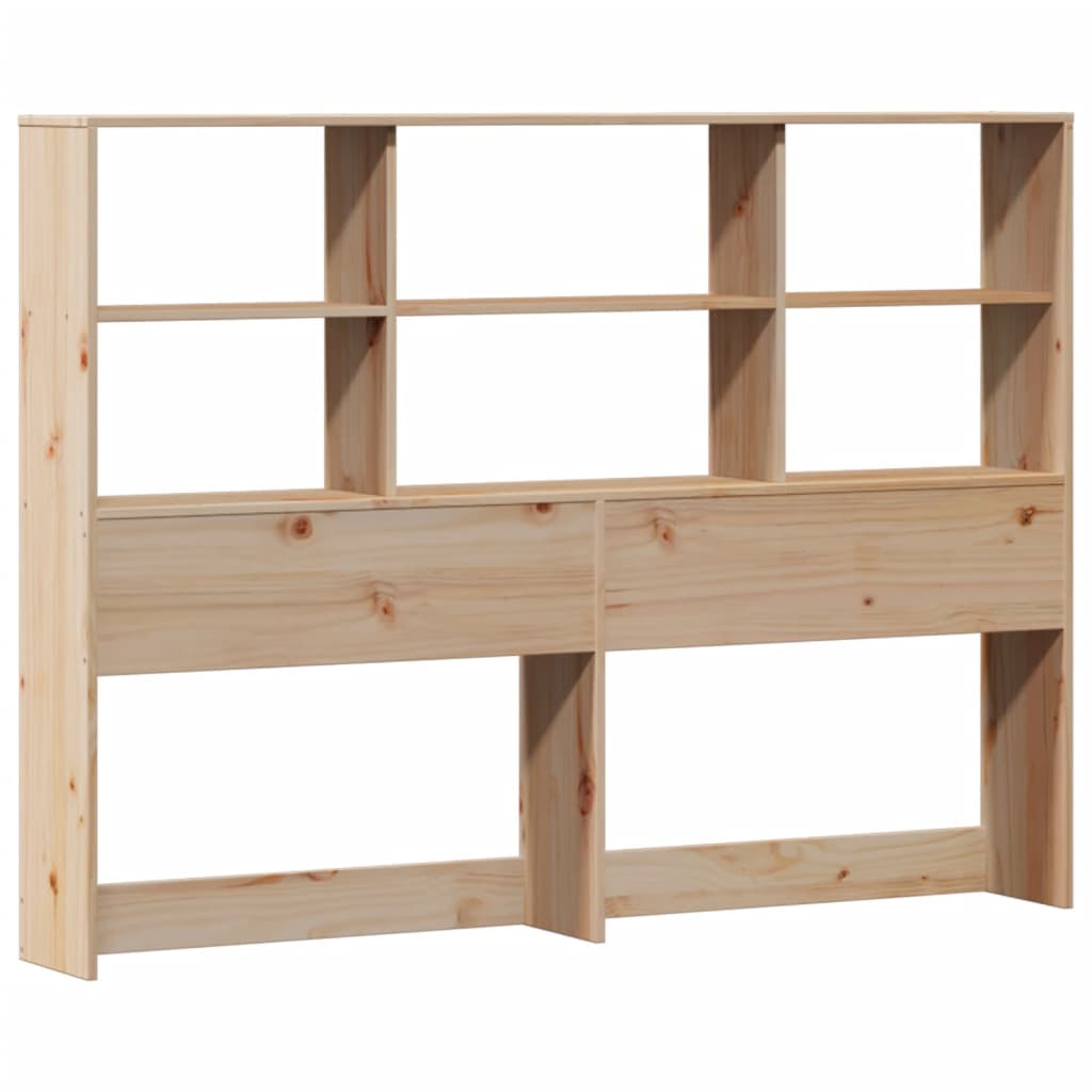 Lit bibliothèque sans matelas 140x190 cm bois de pin massif - XIOS