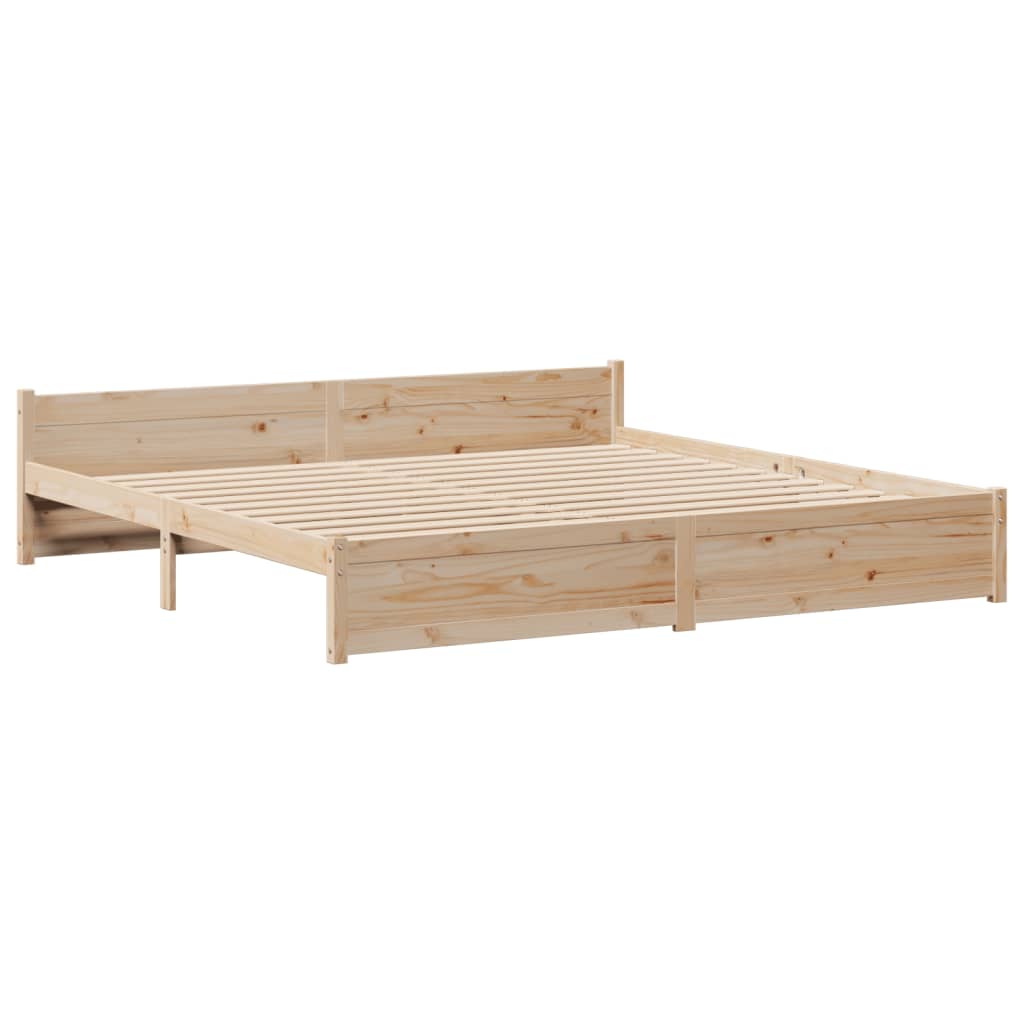 Lit bibliothèque sans matelas 180x200 cm bois massif de pin - XIOS