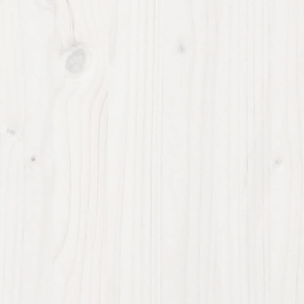 Lit bibliothèque sans matelas blanc 140x200 cm bois pin massif - XIOS