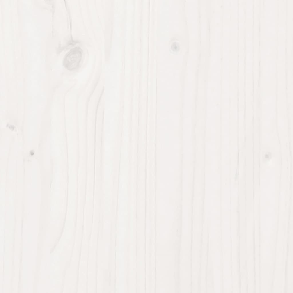Lit bibliothèque sans matelas blanc 160x200 cm bois pin massif - XIOS