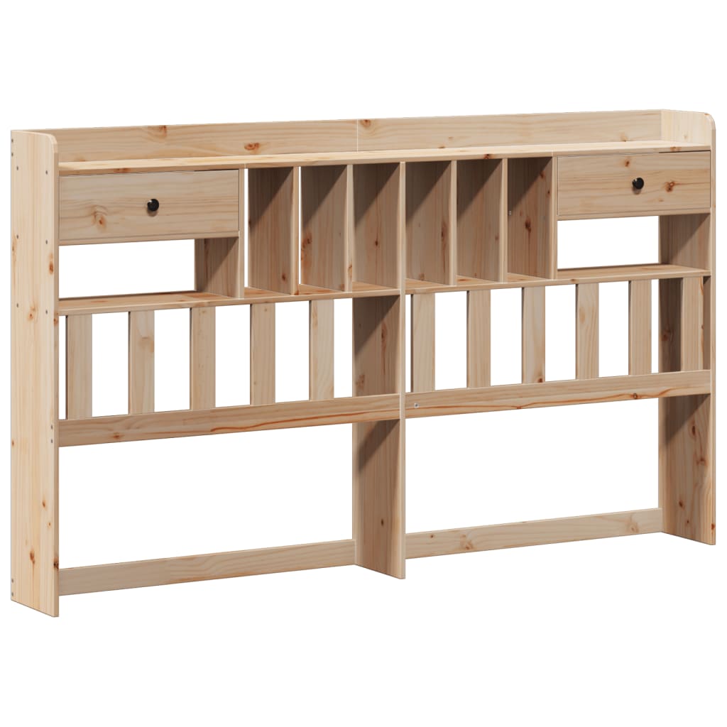 Lit bibliothèque sans matelas 180x200 cm bois massif de pin - XIOS
