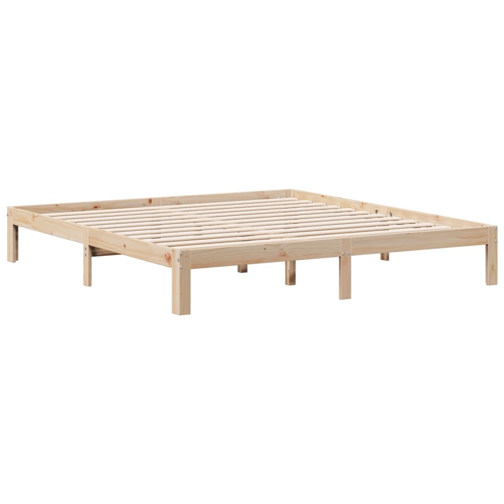 Lit bibliothèque sans matelas 180x200 cm bois massif de pin - XIOS