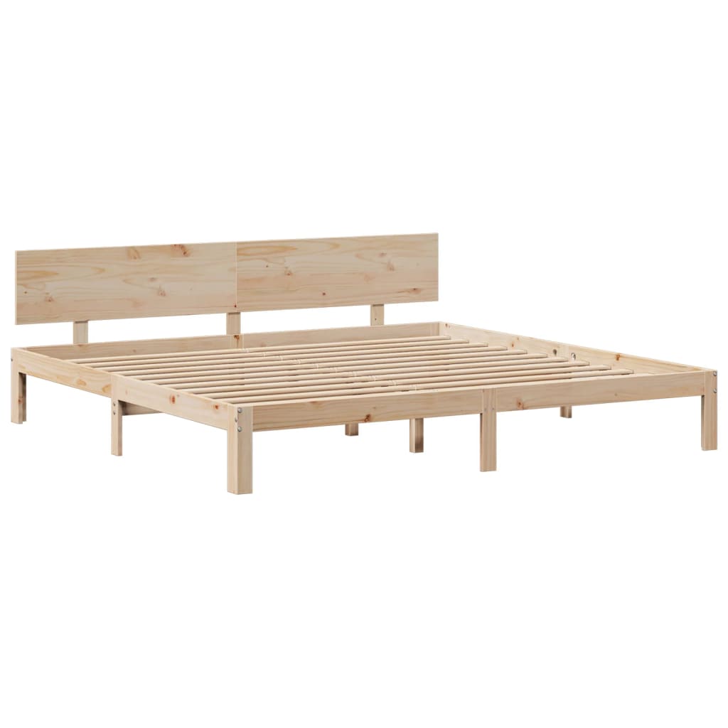 Lit bibliothèque sans matelas 180x200 cm bois massif de pin - XIOS