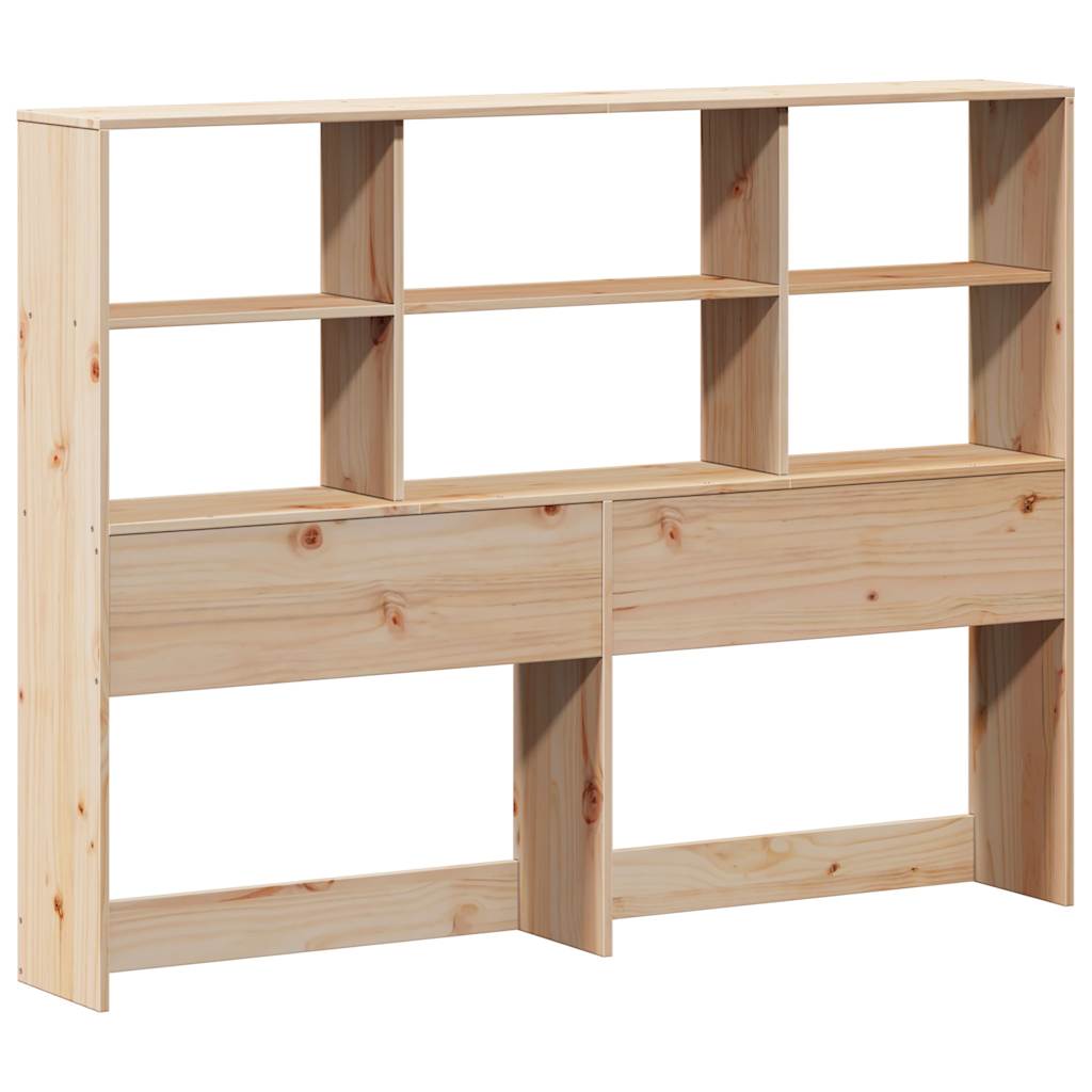 Lit bibliothèque sans matelas 120x190 cm bois de pin massif - XIOS