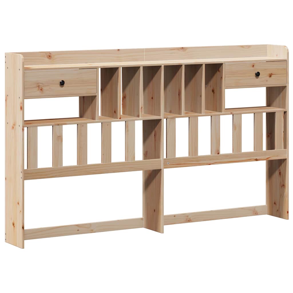Lit bibliothèque sans matelas 180x200 cm bois massif de pin - XIOS