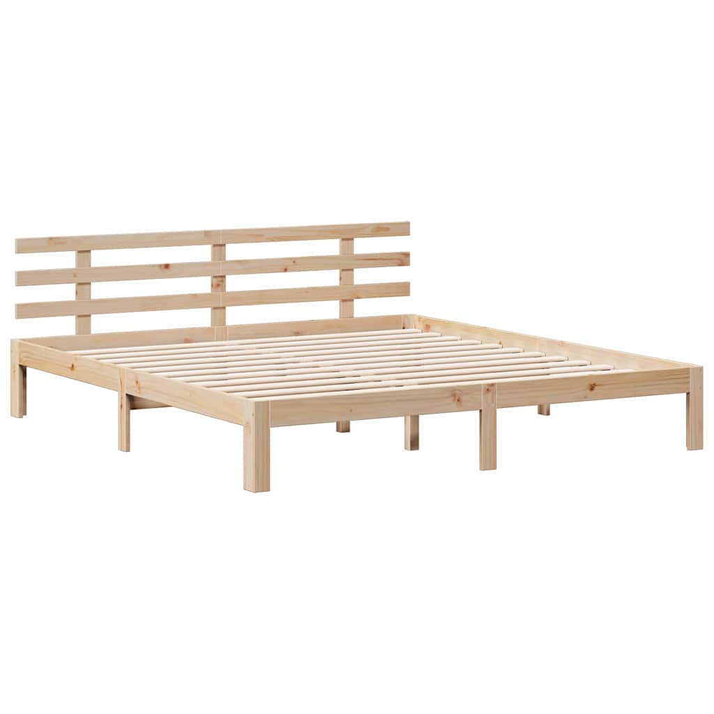 Lit bibliothèque sans matelas 180x200 cm bois massif de pin - XIOS