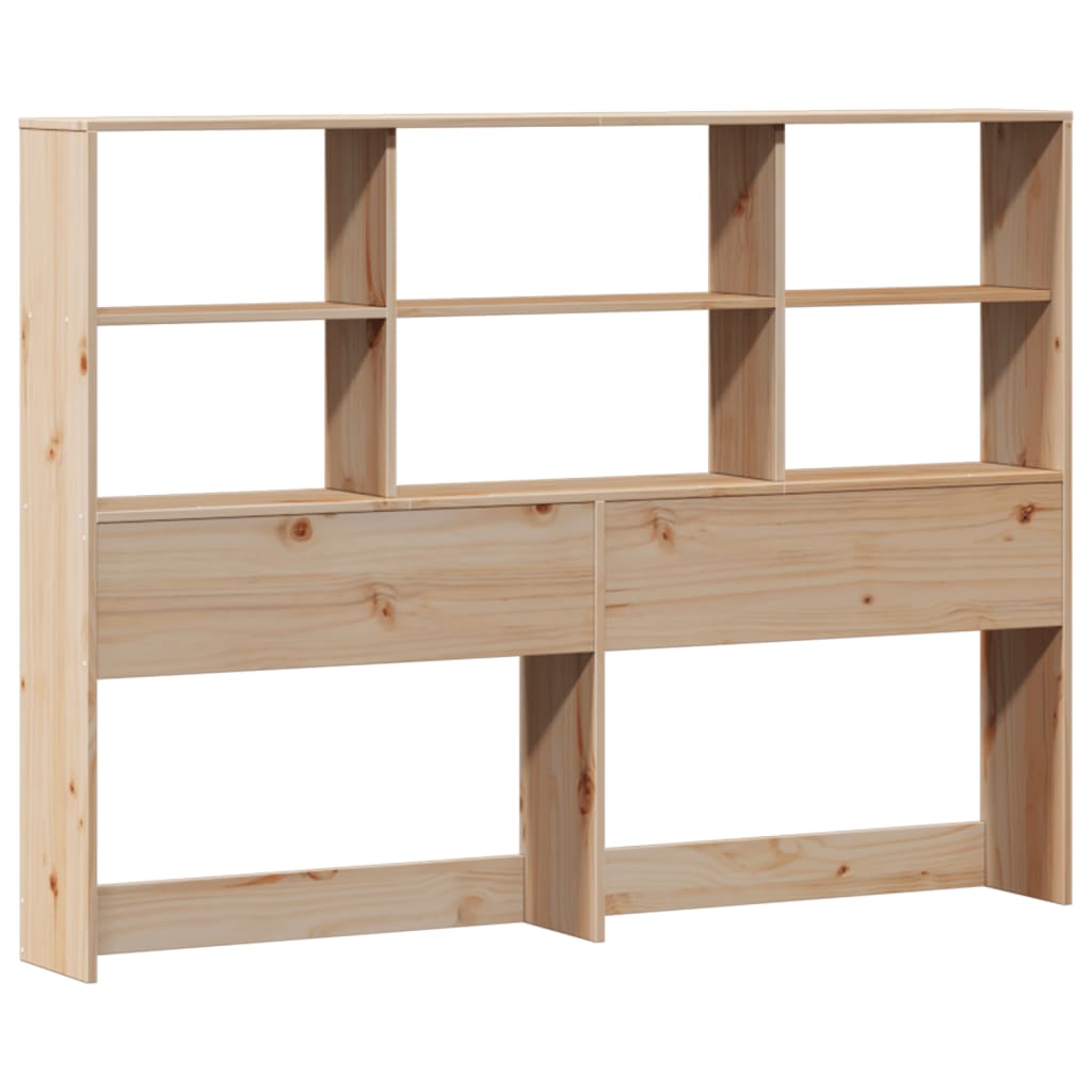 Lit bibliothèque sans matelas 140x190 cm bois de pin massif - XIOS