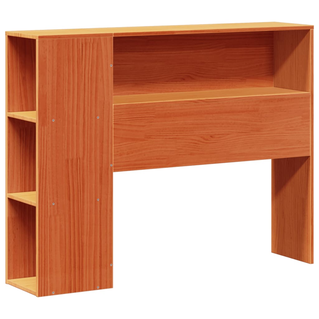 Lit bibliothèque sans matelas cire marron 100x200 cm pin massif