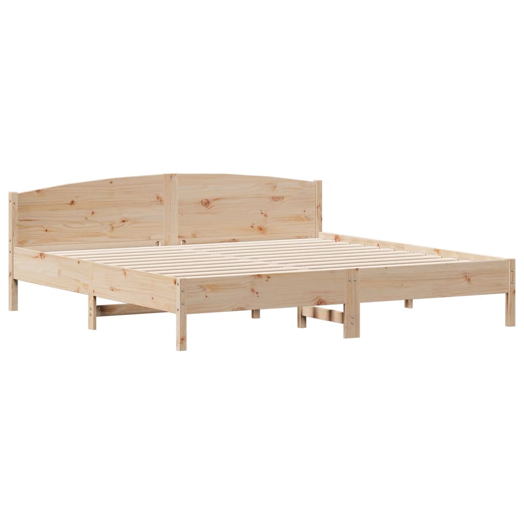 Lit bibliothèque sans matelas 180x200 cm bois massif de pin - XIOS