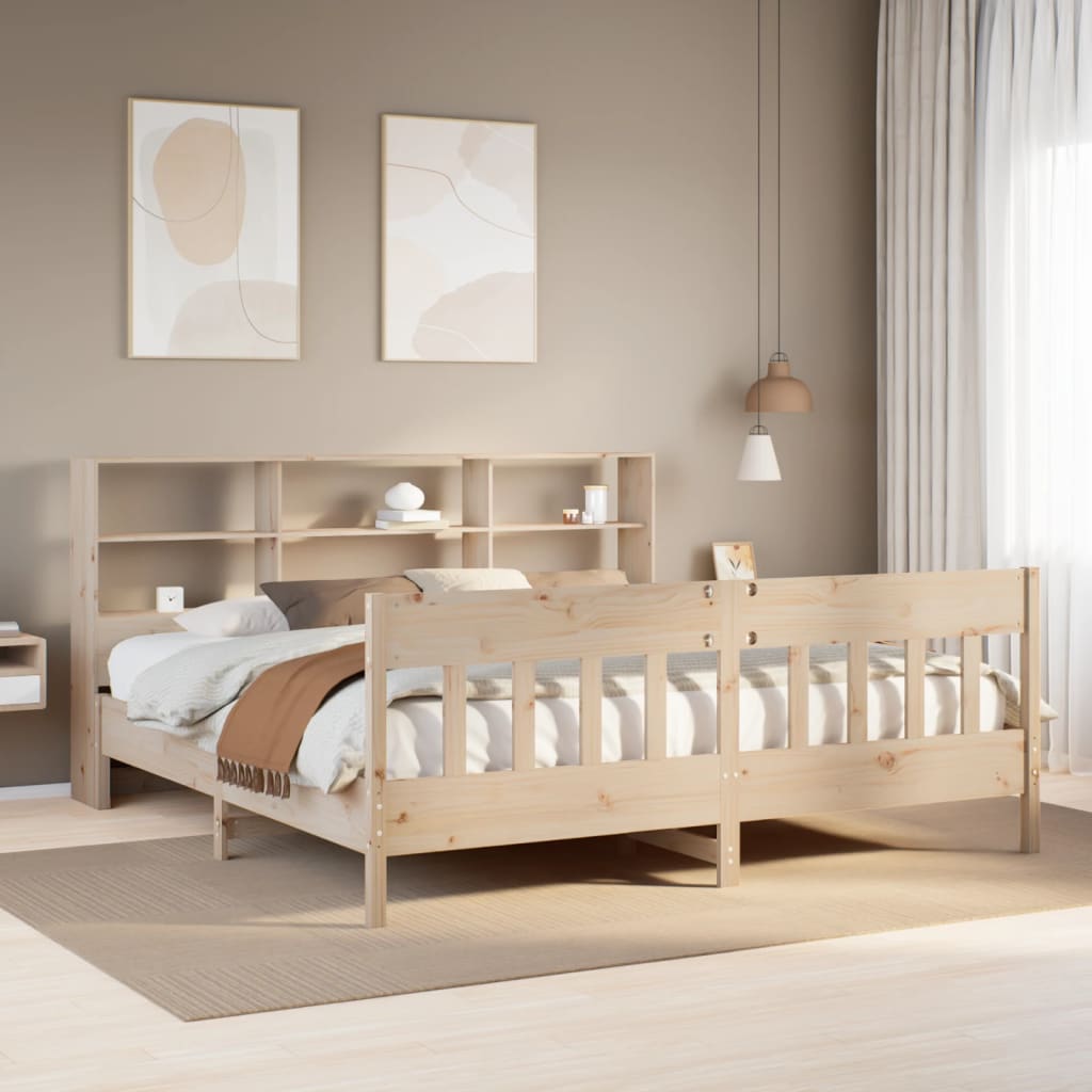 Cadre de lit sans matelas 180x200 cm bois massif de pin - XIOS