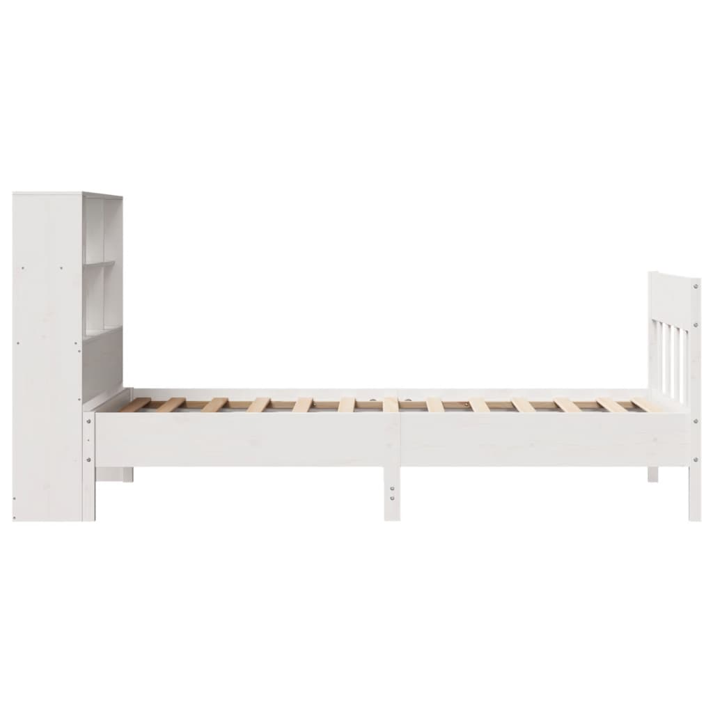Cadre de lit sans matelas blanc 90x200 cm bois de pin massif - XIOS