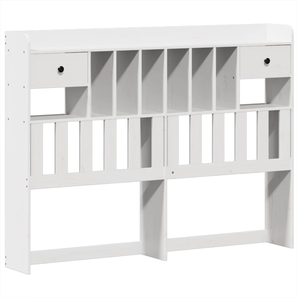 Cadre de lit sans matelas blanc 160x200 cm bois de pin massif - XIOS