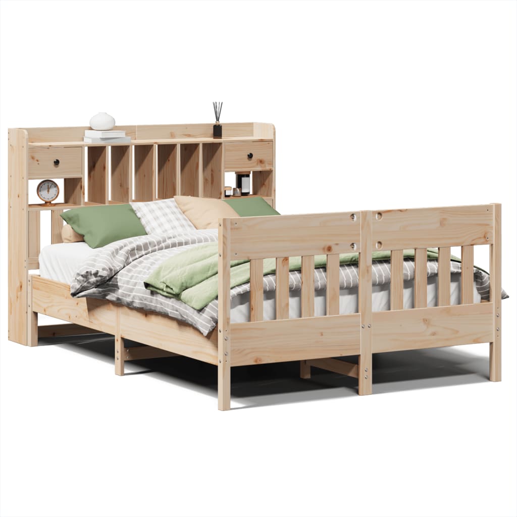 Cadre de lit sans matelas 140x200 cm bois massif de pin - XIOS
