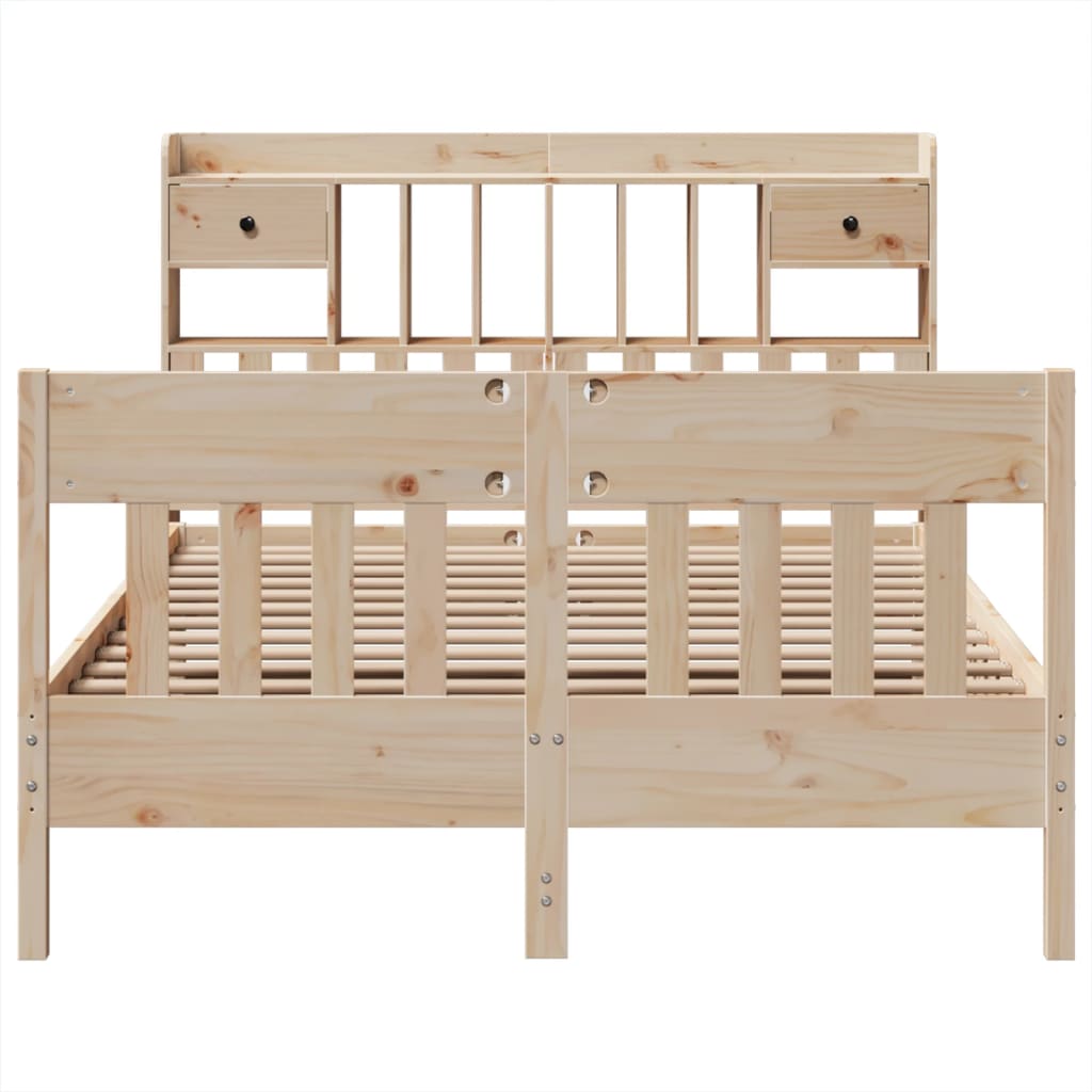 Cadre de lit sans matelas 140x200 cm bois massif de pin - XIOS