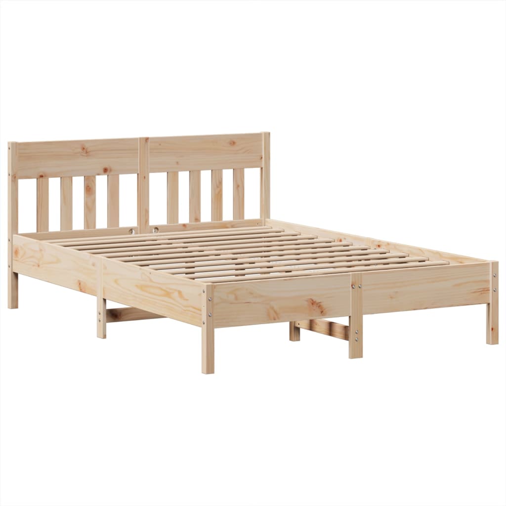 Cadre de lit sans matelas 140x200 cm bois massif de pin - XIOS