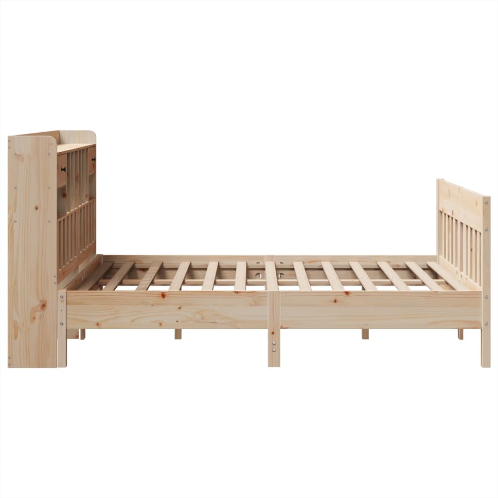 Cadre de lit sans matelas 140x200 cm bois massif de pin - XIOS