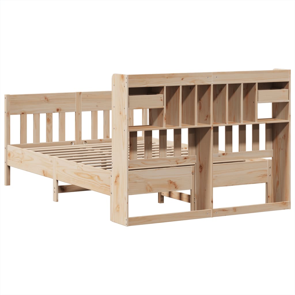 Cadre de lit sans matelas 140x200 cm bois massif de pin - XIOS
