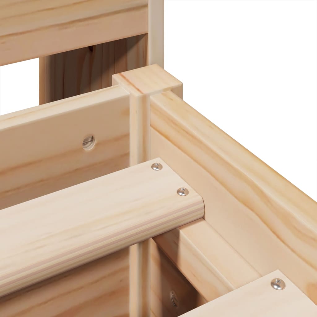 Cadre de lit sans matelas 140x200 cm bois massif de pin - XIOS