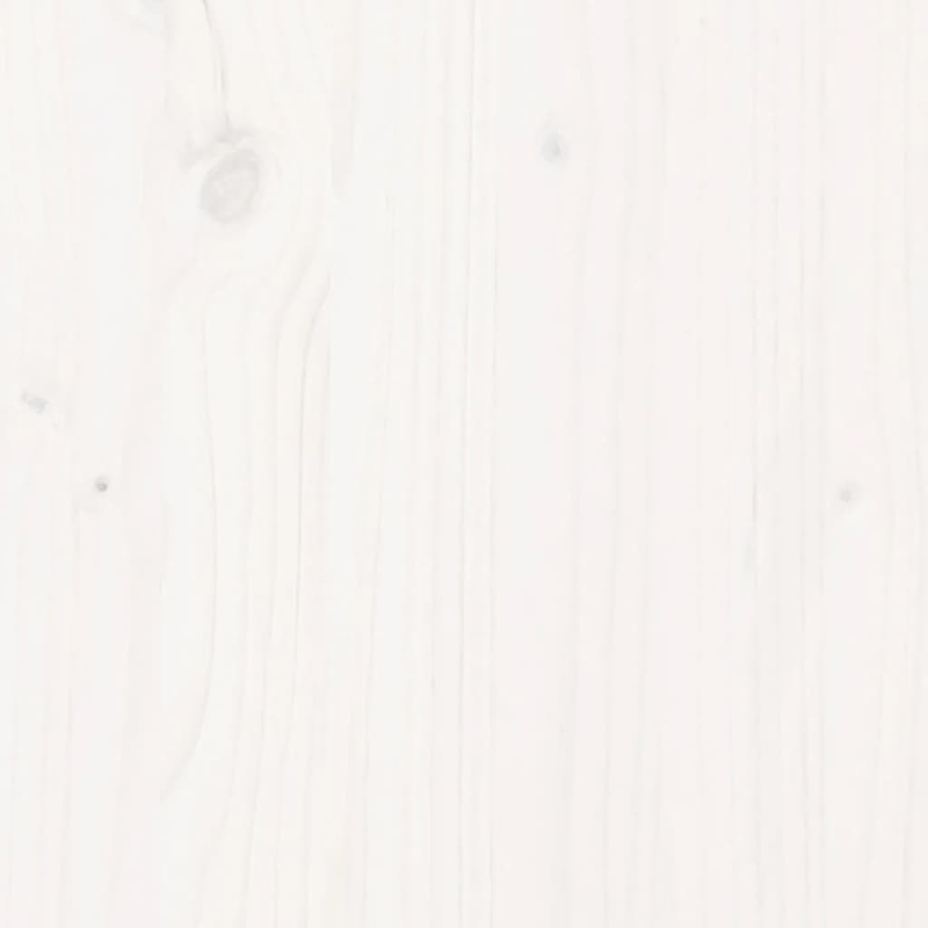 Cadre de lit sans matelas blanc 135x190 cm bois de pin massif - XIOS