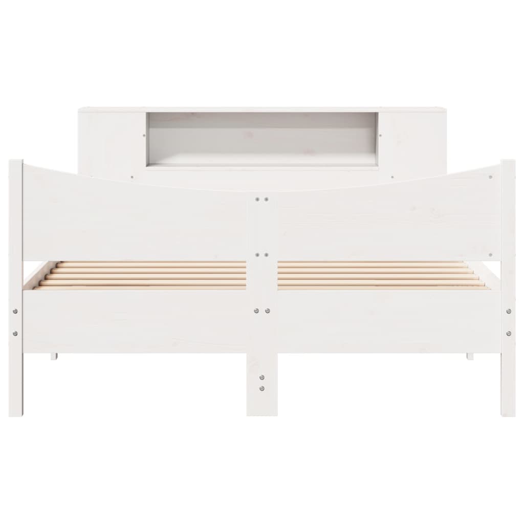 Cadre de lit sans matelas blanc 160x200 cm bois de pin massif - XIOS