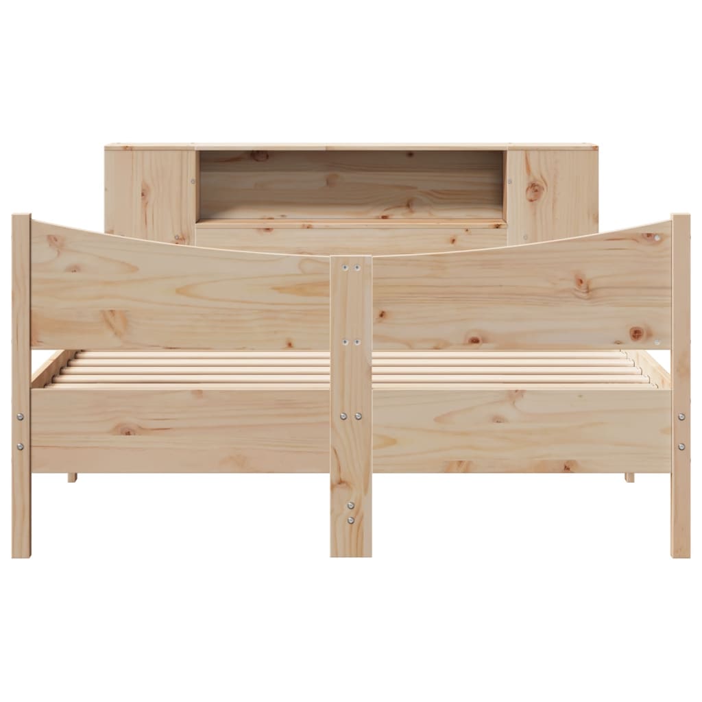 Cadre de lit sans matelas 135x190 cm bois de pin massif - XIOS