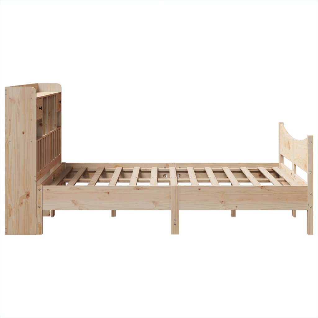 Cadre de lit sans matelas 140x200 cm bois massif de pin - XIOS