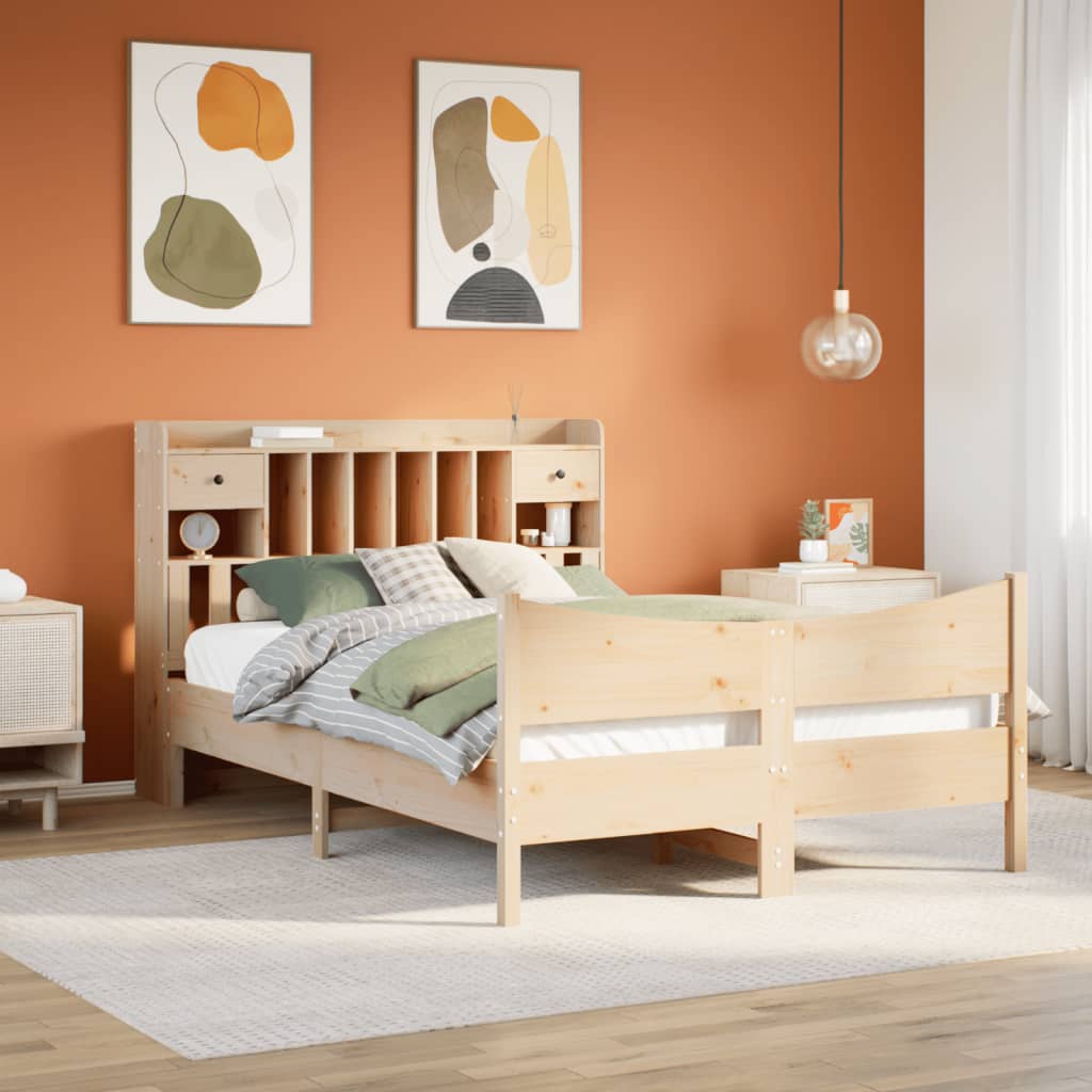 Cadre de lit sans matelas 140x200 cm bois massif de pin - XIOS