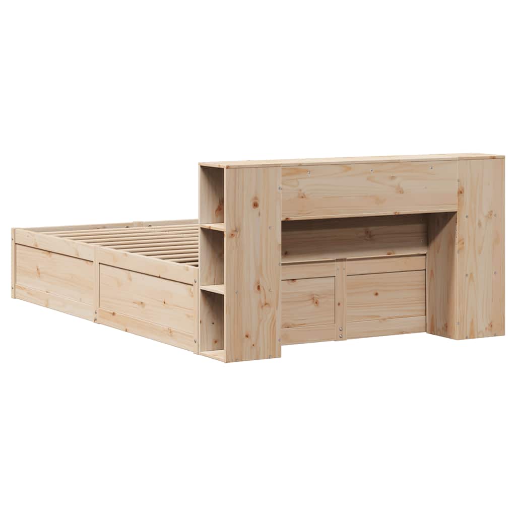 Cadre de lit sans matelas 140x200 cm bois massif de pin - XIOS