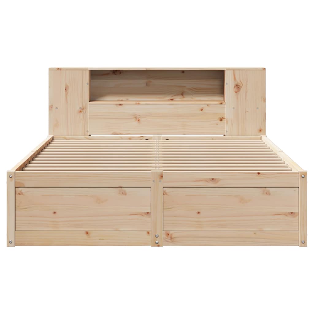 Cadre de lit sans matelas 135x190 cm bois de pin massif - XIOS
