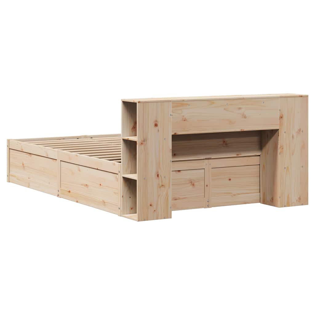 Cadre de lit sans matelas 135x190 cm bois de pin massif - XIOS