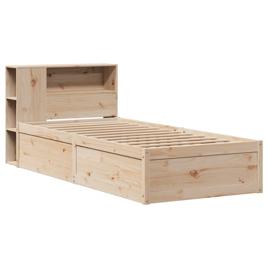 Cadre de lit sans matelas 75x190 cm bois de pin massif - XIOS