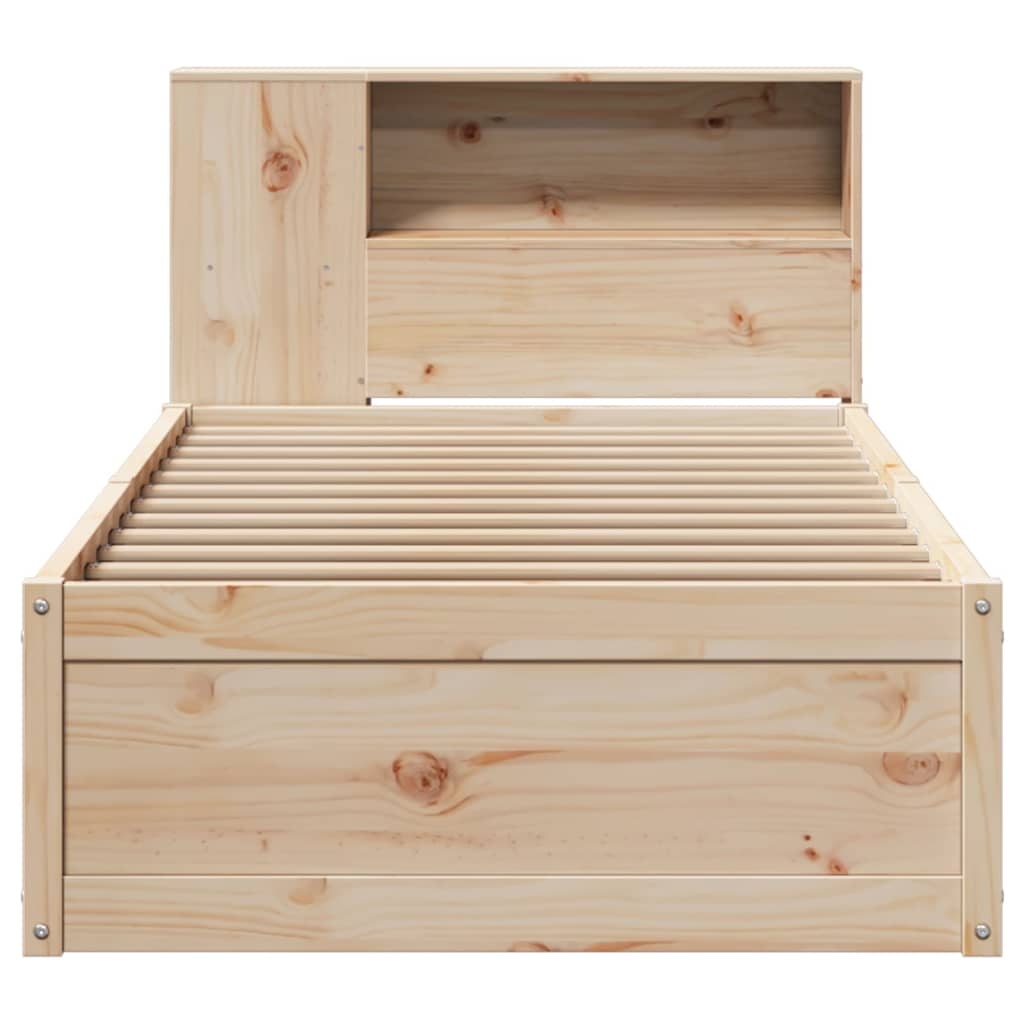 Cadre de lit sans matelas 75x190 cm bois de pin massif - XIOS