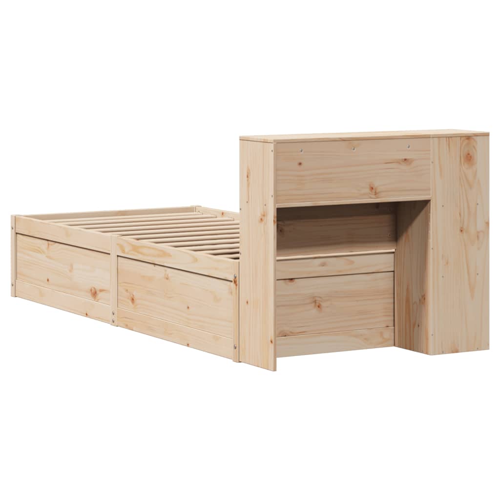 Cadre de lit sans matelas 75x190 cm bois de pin massif - XIOS