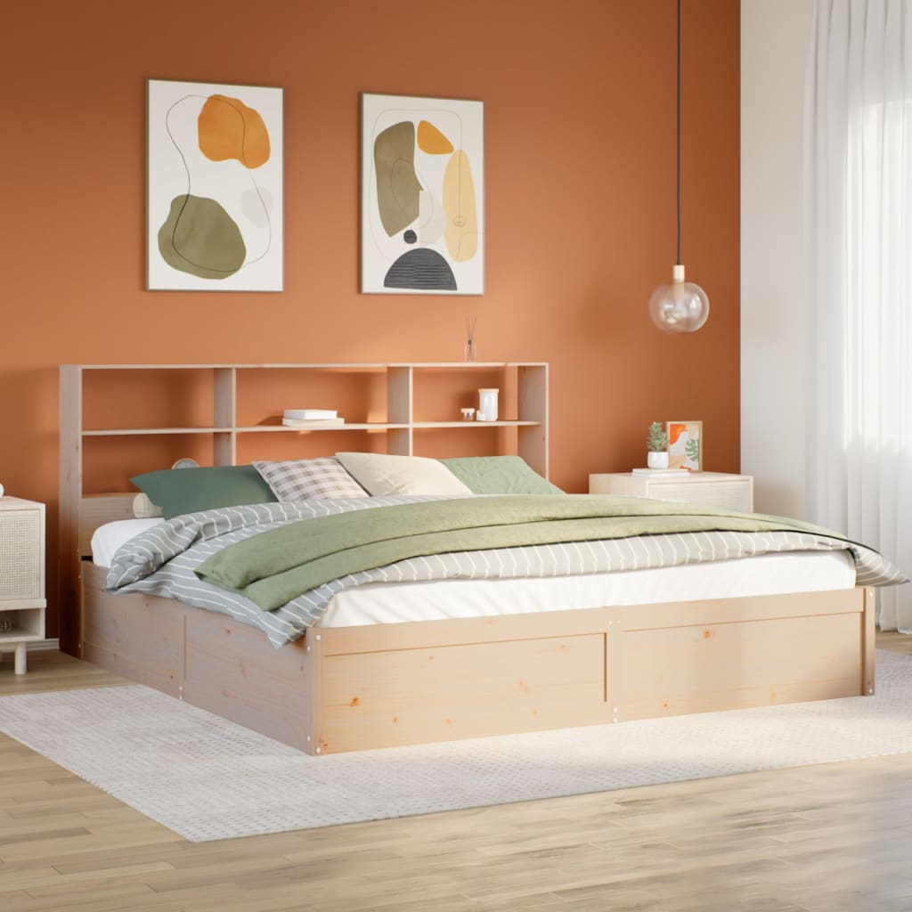 Cadre de lit sans matelas 180x200 cm bois massif de pin - XIOS