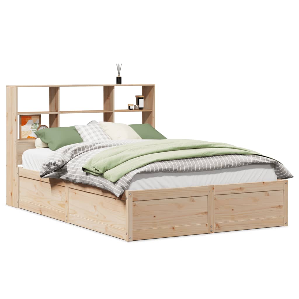 Cadre de lit sans matelas 140x200 cm bois massif de pin - XIOS