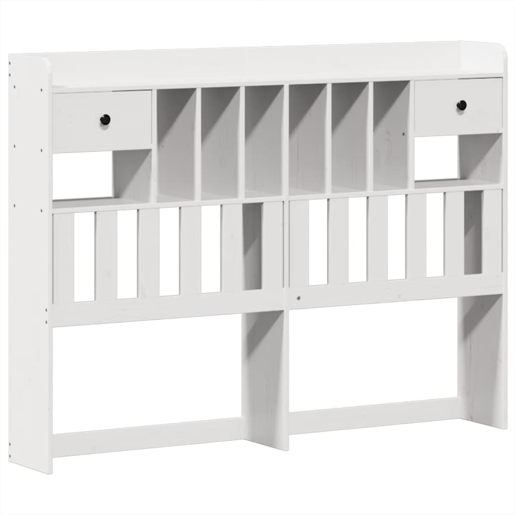 Cadre de lit sans matelas blanc 140x190 cm bois de pin massif - XIOS