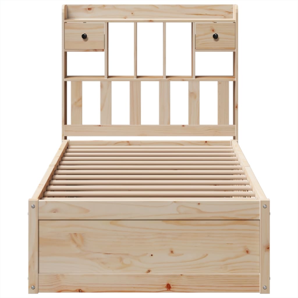 Cadre de lit sans matelas 75x190 cm bois de pin massif - XIOS