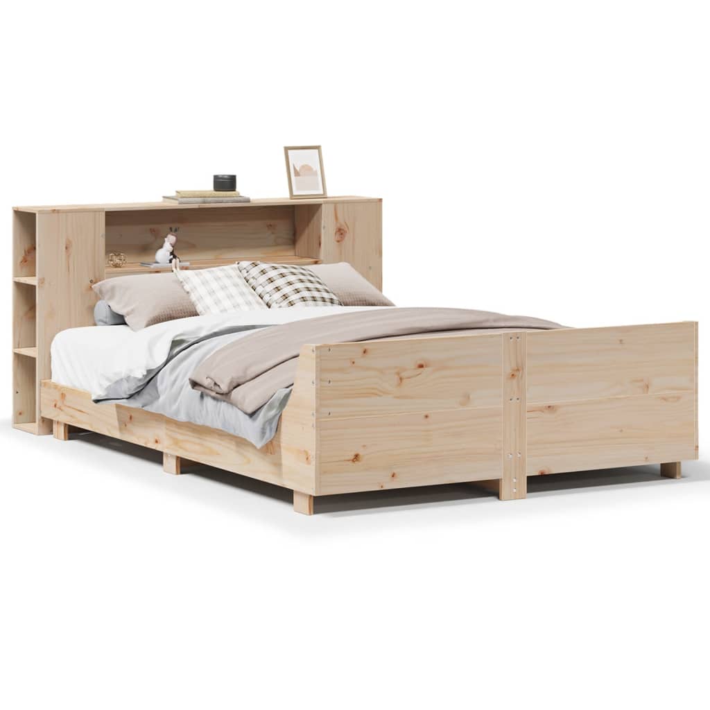 Cadre de lit sans matelas 140x190 cm bois de pin massif - XIOS