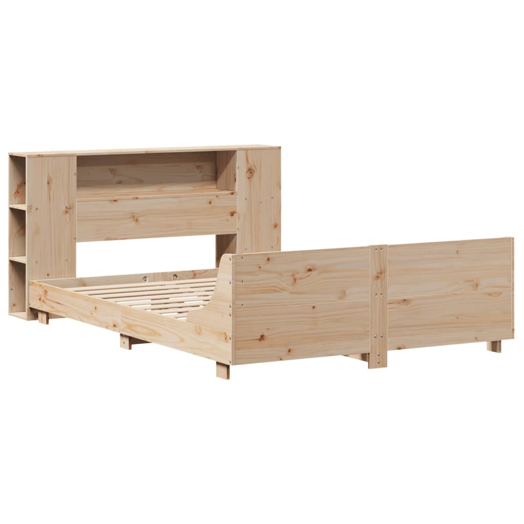Cadre de lit sans matelas 140x190 cm bois de pin massif - XIOS