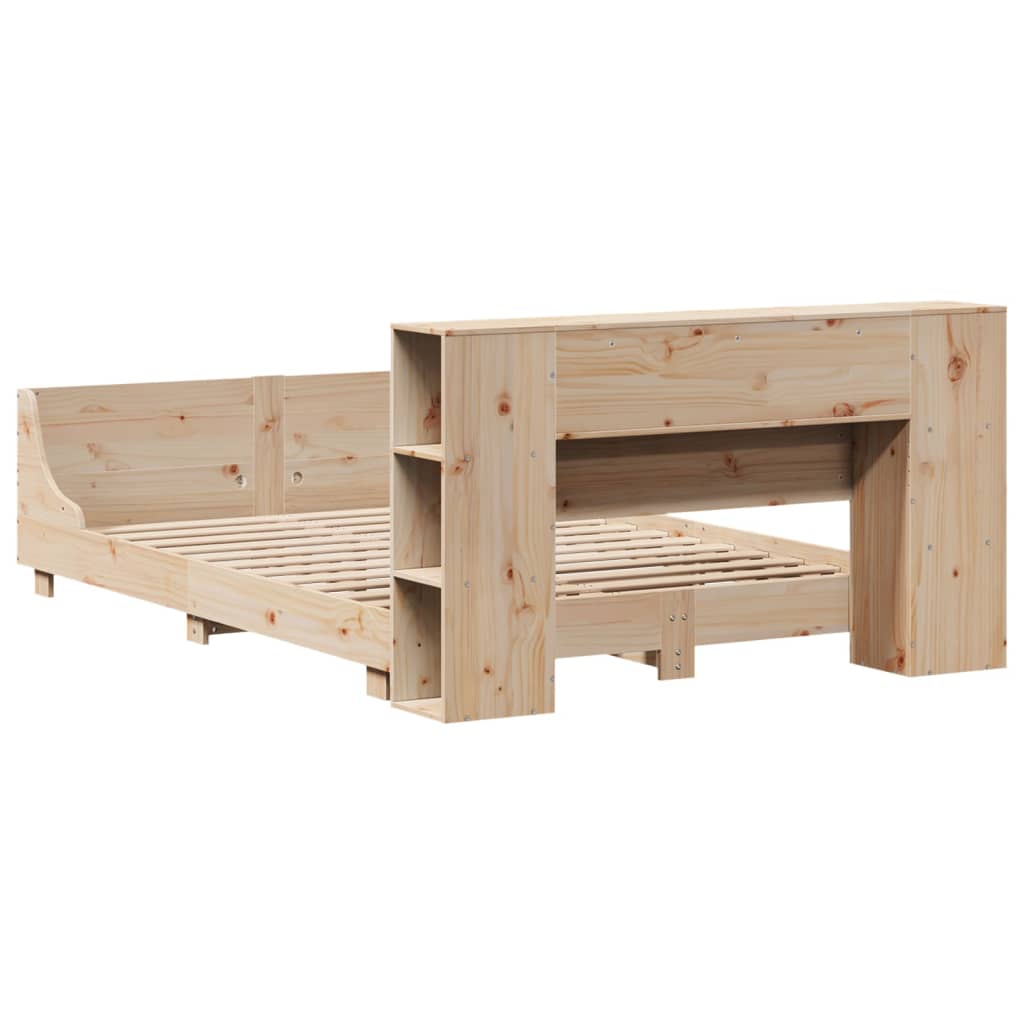 Cadre de lit sans matelas 140x190 cm bois de pin massif - XIOS