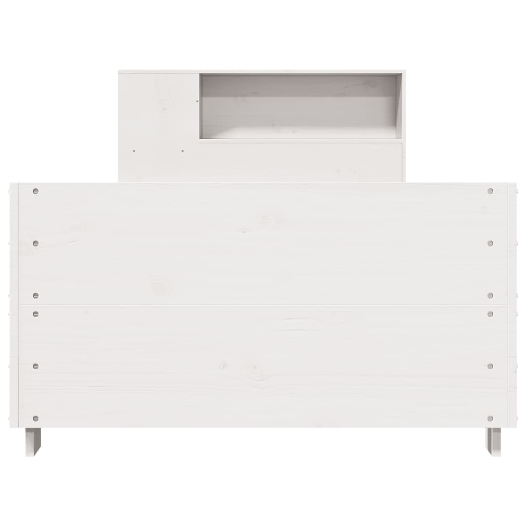 Cadre de lit sans matelas blanc 75x190 cm bois de pin massif - XIOS
