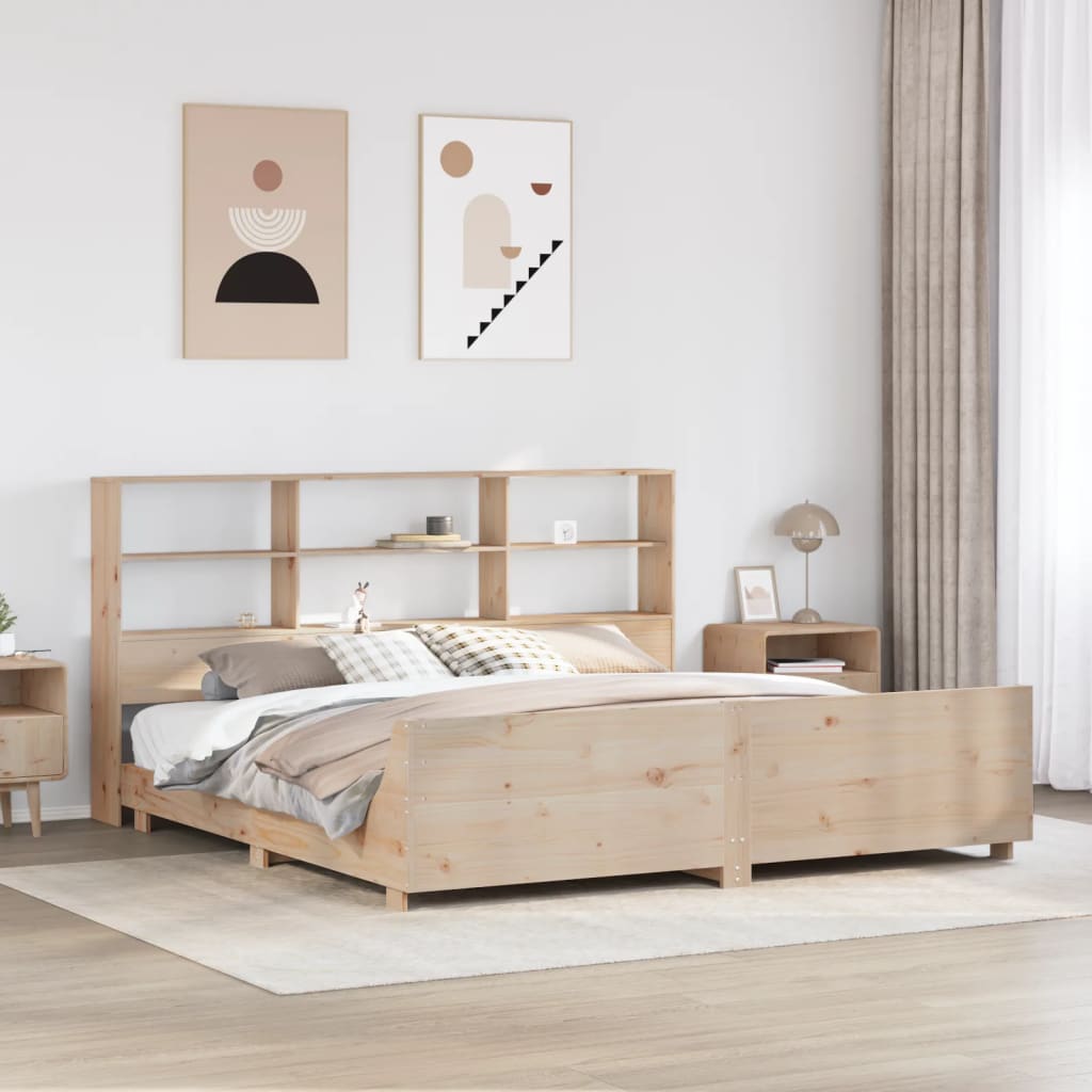Cadre de lit sans matelas 180x200 cm bois massif de pin - XIOS