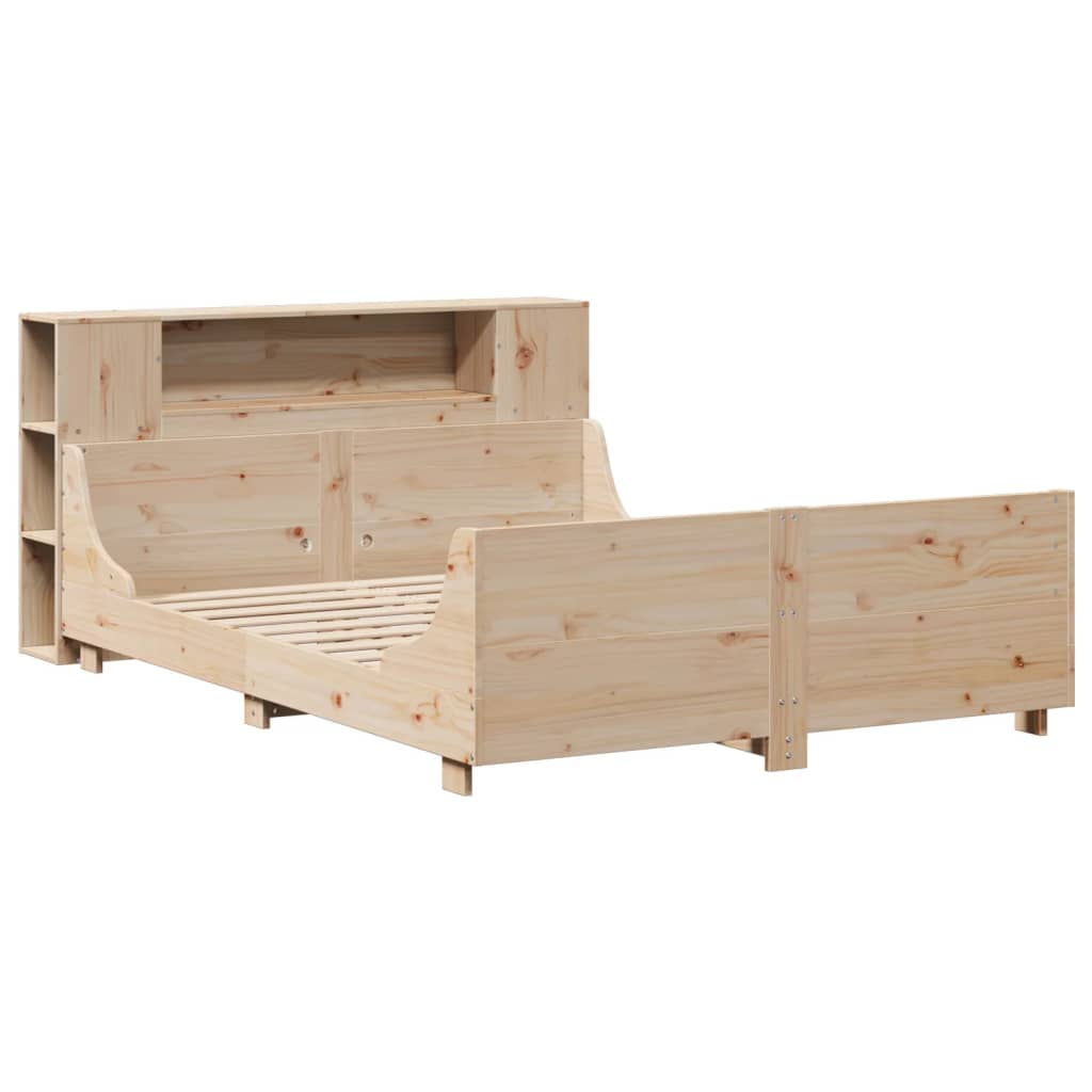 Cadre de lit sans matelas 140x200 cm bois massif de pin - XIOS