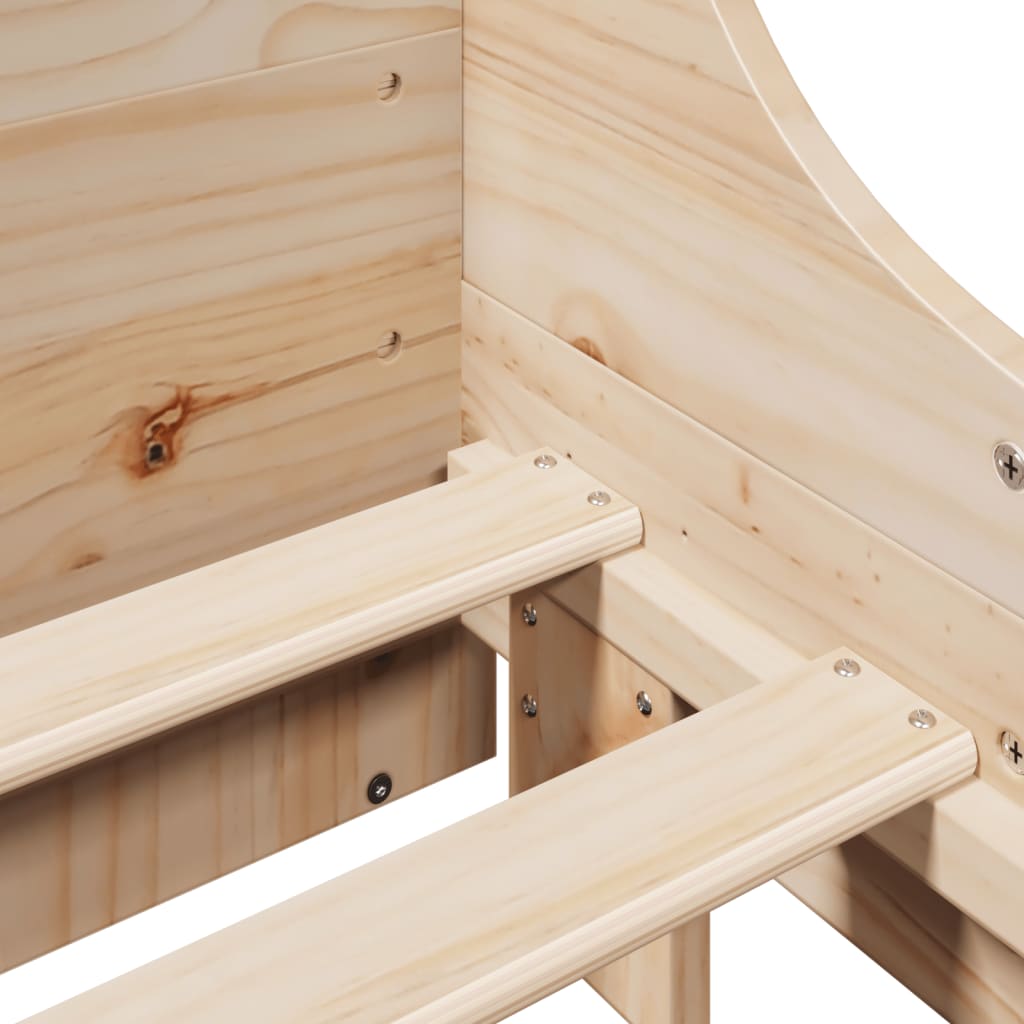 Cadre de lit sans matelas 140x200 cm bois massif de pin - XIOS